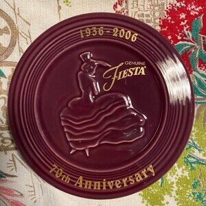 Fiestaware 70th Anniversary Dancing Lady Heather 6" Trivet